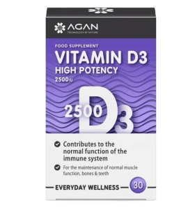 Agan Vitamin D3 2500iu 30tabs