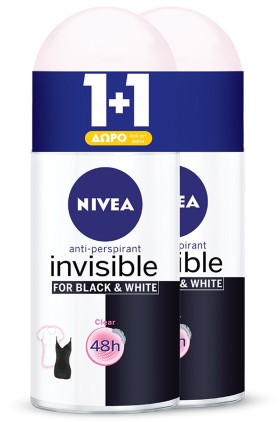 NIVEA Αποσμητικό Roll On Invisifle Clear 50ml 1+1 …