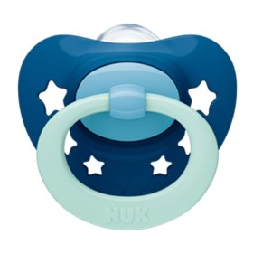 Nuk Signature Silicone Pacifier with Case Blue Stars ...