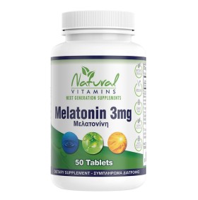 Natural Vitamins Melatonin 3mg 50tabs