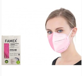 Famex Mask Μάσκες Υψηλής Προστασίας Ροζ Ανοιχτό FF …