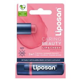 Liposan Caring Beauty Lip & Cheek SPF30 Nude Pink …