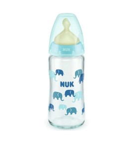 Nuk First Choice+ Glass Baby Bottle With Latex Nipple M ...