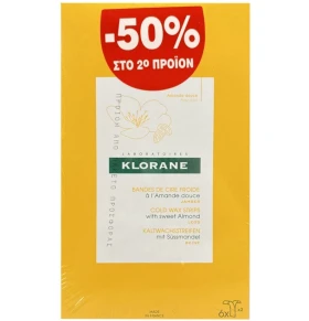 Klorane Cold Wax Strips Sweet Almond 6x2 Διπλές Τα …