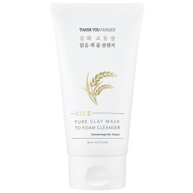 Thank You Farmer Rice Pure Clay Mask to Foam Clean…
