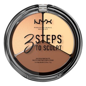 NYX PM 3 Steps To Sculpt Palette Highlighter 2 Ligh…