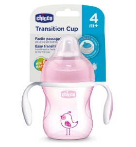 CHICCO TRANSITION CUP ΚΥΠΕΛΛΟ 4Μ+ ΡΟΖ 200ML