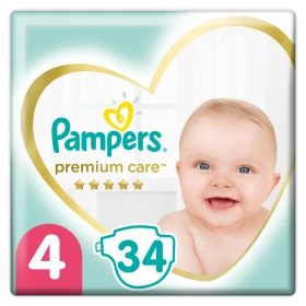 Pampers Premium Care No.4 (8-14kg) 34 Πάνες