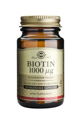 SOLGAR BIOTIN 1000MCG VEGETABLE 50CAP