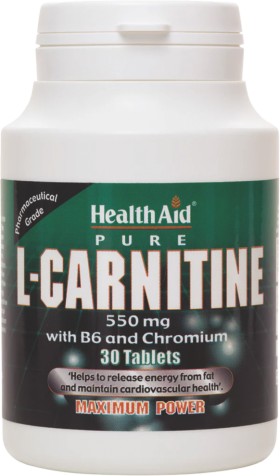 Health aid L-carnitine 550mg Tablets 30's