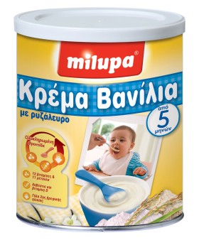 Milupa Κρέμα Βανίλια Ρυζάλευρο Από 5 Μηνών, 300gr