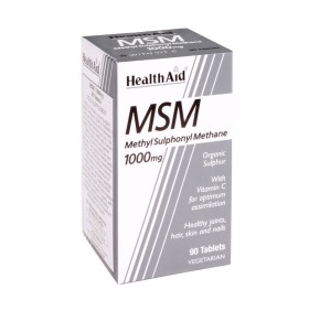 HEALTH AID MSM 1000MG VEGETARIAN TABLETS 90'S