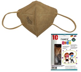 Famex Mask Kids Παιδικές Μάσκες Προστασίας Μπεζ FF …