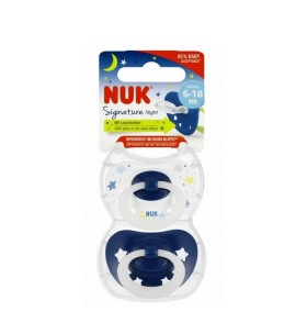 Nuk Signature Night Πιπίλα Σιλικόνης Νυκτός που Λά …