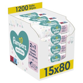 Pampers Μωρομάντηλα Sensitive XL Monthly Βοx (15x8 …