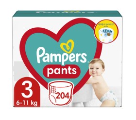 Pampers Pants No3 (6-11 kg) 204 Diapers Vrakaki