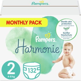 Pampers Harmonie Value Pack Νο2 (4-8kg) 132τμχ