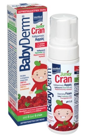 Intermed Babyderm Junior Cran Cleansing Foam 150ml