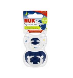 Nuk Signature Night Πιπίλα Σιλικόνης Νυκτός που Λά …