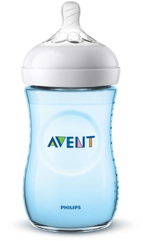 Avent Natural Bottle 260ml - without BPA (BLUE) SC…