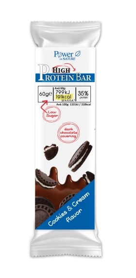 Power Health Protein Bar Cookies & Cream Flavor Da …