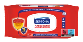 Septona Antibacterial Υγρά Μαντηλάκια 75% 60τμχ