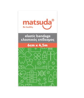Matsuda Επίδεσμος Ελαστικός  6cmx4,5m με Άγκιστρα …