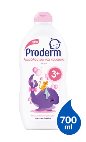 Proderm Kids 3+ Αφρόλουτρο για Κορίτσια 700ml