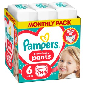 Pampers Active Baby Pants No.6 (13-19kg) 144 Πάνες