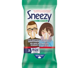 Mega Sneezy Menthol Υγρά Μαντηλάκια 12τμχ
