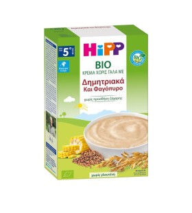 Hipp BIO Κρέμα Χωρίς Γάλα με Δημητριακά & Φαγόπυρο …