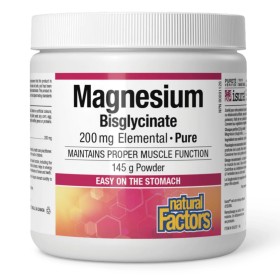 Natural Factors Magnesium Bisglycinate 200mg 145g …