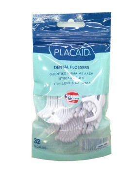 Placaid Dental Flossers Οδοντικό Νήμα με Λαβή 32τμ …