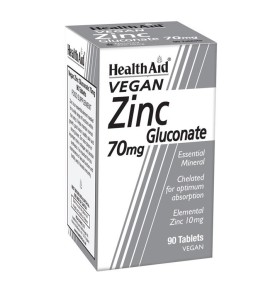 HEALTH AID ZINC GLUCONATE 70MG (10MG ELEMENTAL ZIN…