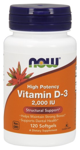 Now Foods Vitamin D3 2.000 IU 120 Softgels