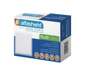 Alfashield 15x30cm Sterile Gauze 12pcs