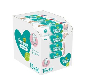 Pampers Μωρομάντηλα Sensitive XL Monthly Βοx (15x8 …