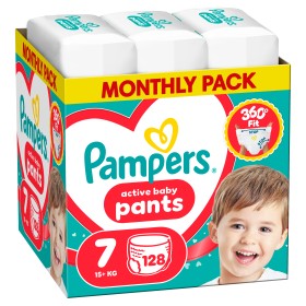 Pampers Active Baby Pants No.7 (15+Kg) 128 Πάνες
