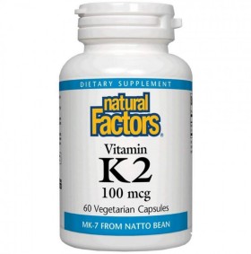 Natural Factors Vitamin K2 100mcg 60 Vegetarian Ca …