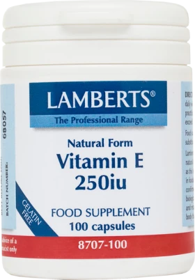 LAMBERTS E 250IU NATURAL 100CAPS