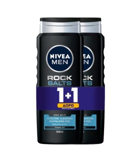 Nivea Men Αφρόλουτρο Rock Salts 500ml 1+1 ΔΩΡΟ