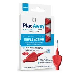 Plac Away Triple Action Μεσοδόντια Βουρτσάκια 0.5m …