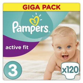 PAMPERS GIGA PACK ACTIVE FIT Midi No3 (5-9kg) 120τ &hellip;