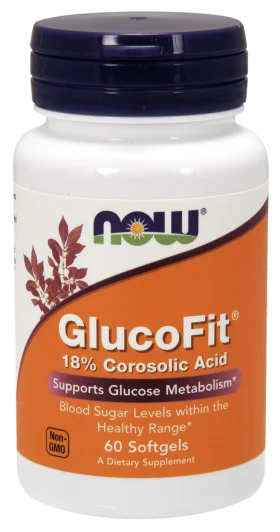 Now Foods Glucofit 18% Corosolic Acid 60 Softgels