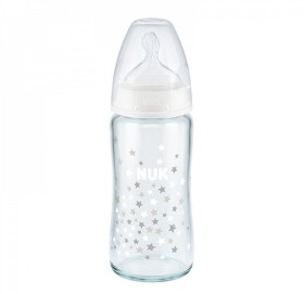 Nuk First Choice+ Glass Baby Bottle With Silicone Nipple ...