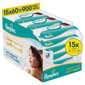 Pampers Aqua Baby Wipes Soft Touch Μωρομάντηλα 99% &hellip;