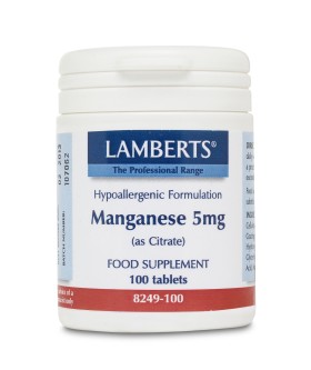 LAMBERTS MANGANESE 5MG AMINO ACID CHELATE 100TABS