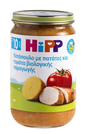 HiPP Βρεφικό Γεύμα Κοτόπουλο με Πατάτες και Ντομάτ …