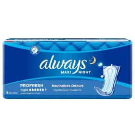 Always Maxi Night Profresh Σερβιέτες 9pads