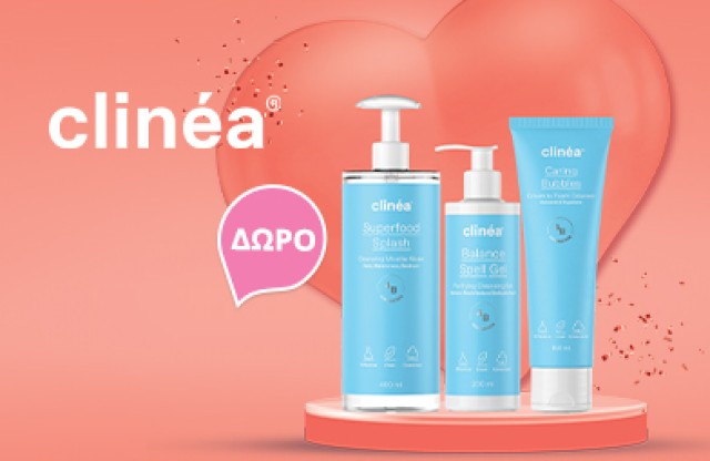 With every clinéa cream or serum purchase, FREE 1 random clinéa cleanser!